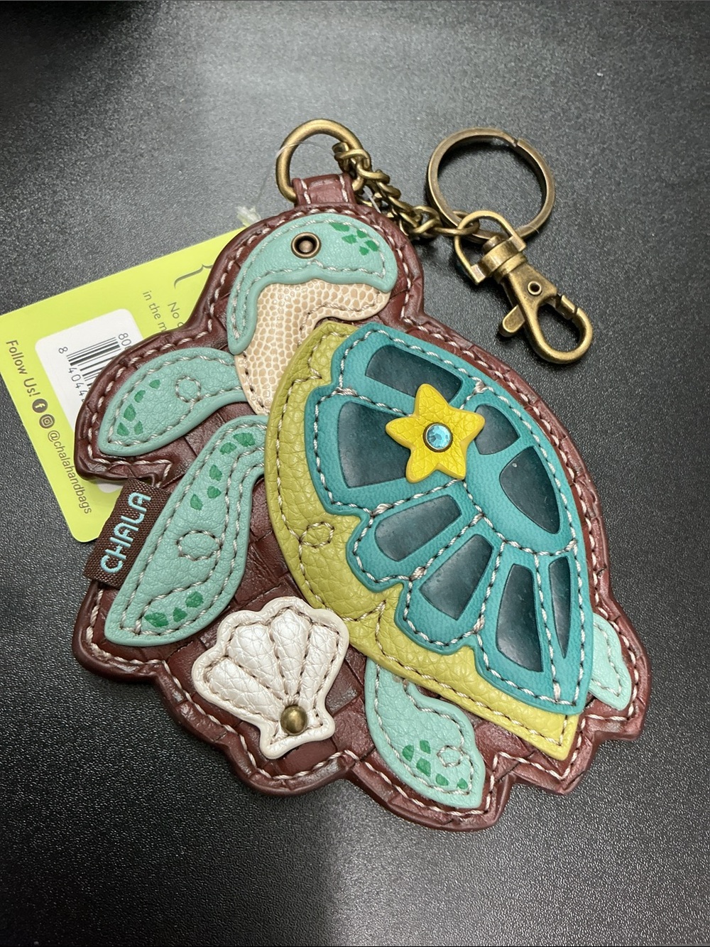 Chala Ocean Collection Turtle Coin/Bag Charm NWT
